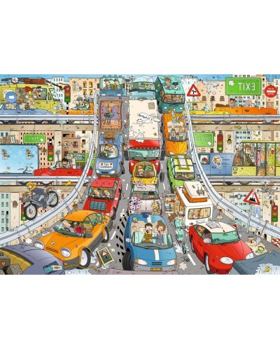 Παζλ Ravensburger 1000 κομμάτια - Χάος στους δρόμους - 2