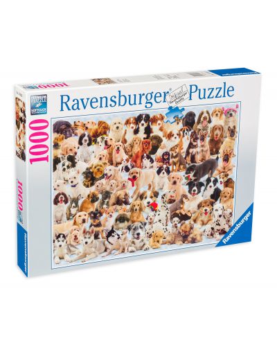 Παζλ Ravensburger 1000 κομμάτια - Κολάζ με σκύλους - 1