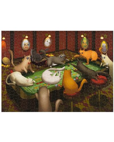 Παζλ Exploding Kittens 1000 τεμαχίων - Παιχνίδια με κάρτες με γάτες - 2