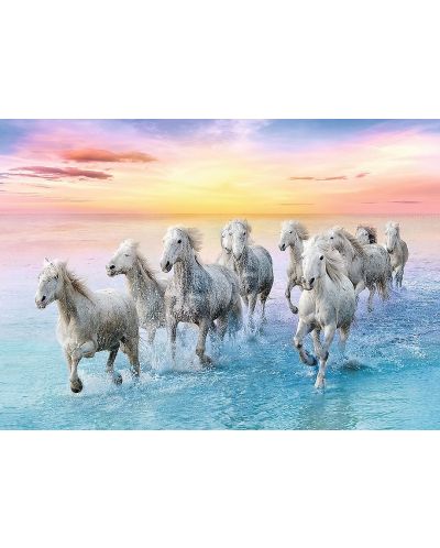Παζλ Trefl 500 κομμάτια - Λευκά άλογα που καλπάζουν - 2