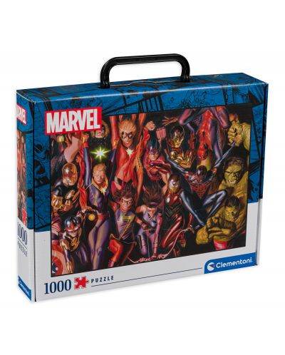 Παζλ Clementoni 1000 κομμάτια - Marvel, σε χαρτοφύλακα - 1