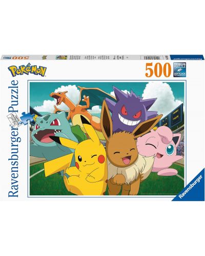 Παζλ  Ravensburger 500 κομμάτια - Pokémon: Στο γήπεδο - 1