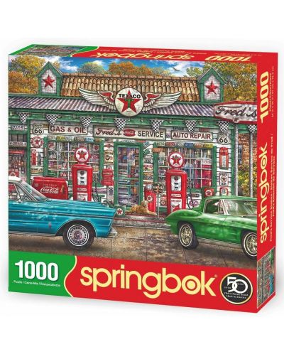 Παζλ Springbok 1000 κομμάτια - Σέρβις αυτοκινήτων - 1