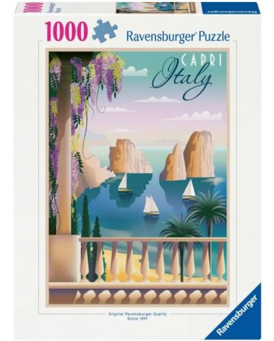 Παζλ Ravensburger 1000 κομμάτια - Μια καρτ ποστάλ από το Κάπρι - 1