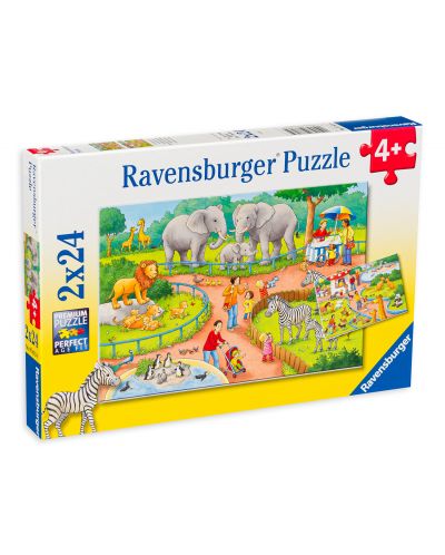 Παζλ Ravensburger 2 x 24 κομμάτια - Ζωολογικός κήπος - 1