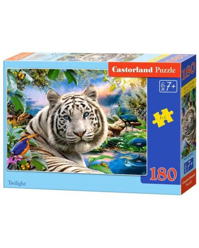 Παζλ Castorland από 180 κομμάτια - Λευκή τίγρης - 1