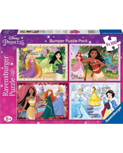 Παζλ Ravensburger 4х100 κομμάτια - Η Πριγκίπισσες της Disney - 1