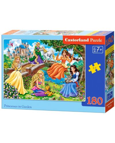Παζλ Castorland από 180 κομμάτια - Πριγκίπισσες στον κήπο - 1