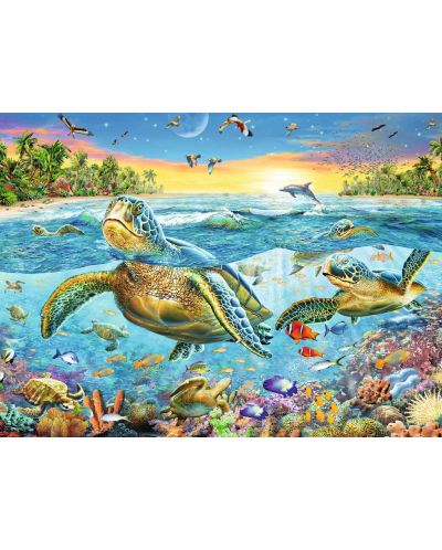 Παζλ Ravensburger 100 κομμάτια XXL - Θαλάσσιες χελώνες  - 2