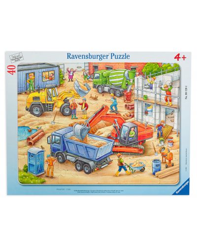 Παζλ Ravensburger 40 κομμάτια - Μεγάλα κατασκευαστικά μηχανήματα - 1