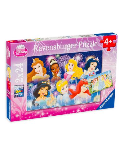 Παζλ Ravensburger 2 x 24 κομμάτια - Οι πριγκίπισσες της Disney  - 1