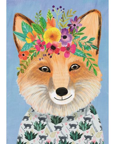 Παζλ Heye 1000 κομμάτια  - Φιλική αλεπού με λουλούδια - 2