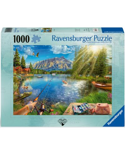 Παζλ  Ravensburger 1000 κομμάτια - Ζωή στη λίμνη - 1