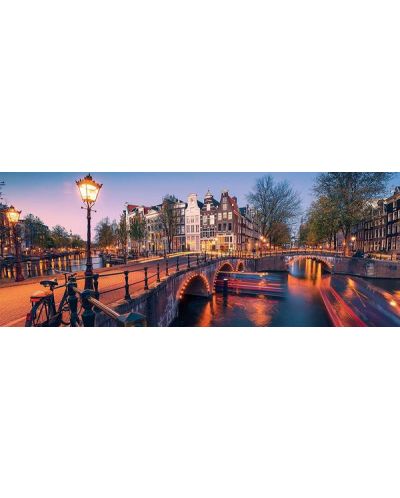 Πανοραμικό παζλ Ravensburger από 1000 κομμάτια - Βράδυ στο Άμστερνταμ - 2