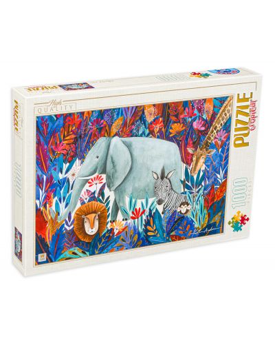 Παζλ D-Toys 1000 κομμάτια – Τροπικός ελέφαντας, Andrea Kürti - 1