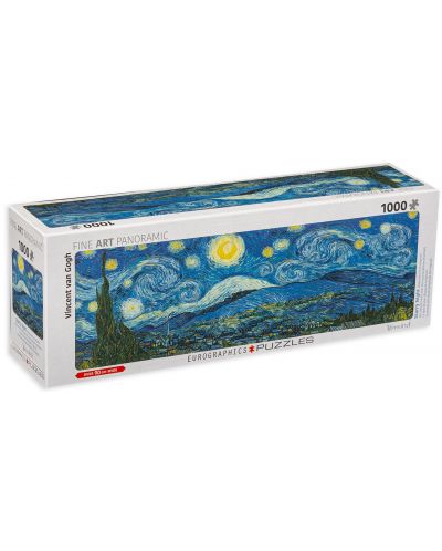 Πανοραμικό  Παζλ Eurographics 1000 κομμάτια - Η  Έναστρη Νύχτα, Vincent van Gogh - 1