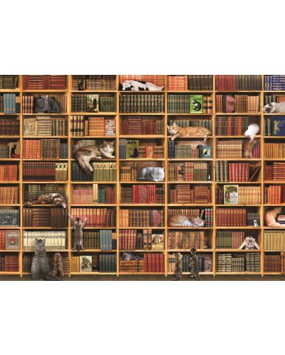 Παζλ Cobble Hill 1000 κομμάτια - Βιβλιοθήκη γάτας - 2
