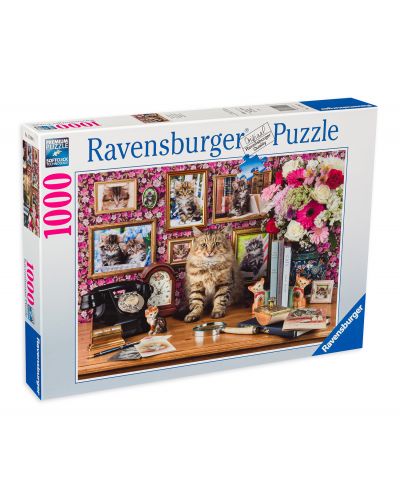 Παζλ Ravensburger από 1000 κομμάτια - Το χαριτωμένο γατάκι - 1