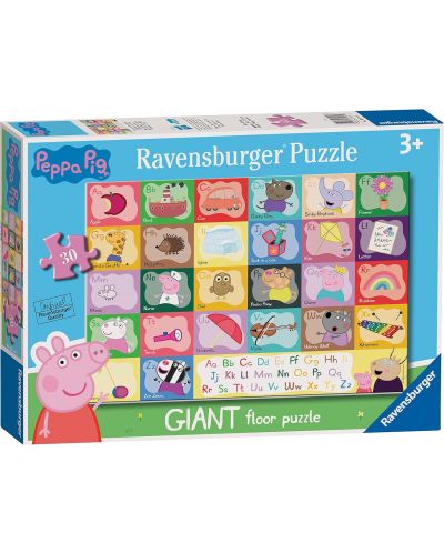 Παζλ δαπέδου Ravensburger  24 κομμάτια - Το αλφάβητο του Πέπα Γουρουνιού - 1