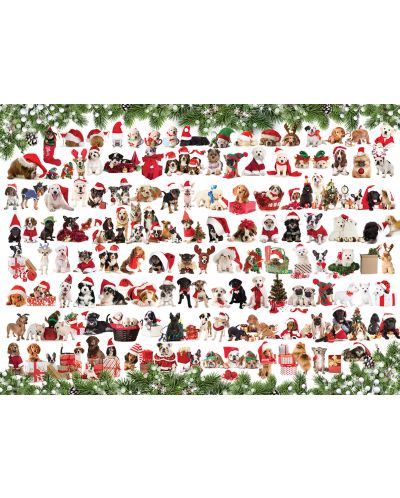 Παζλ Eurographics 1000 κομμάτια - Χριστουγεννιάτικα κουτάβια - 2