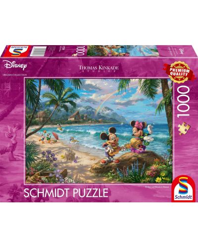 Παζλ Schmidt από 1000 κομμάτια - Η Minnie και ο Mickey στη Χαβάη - 1