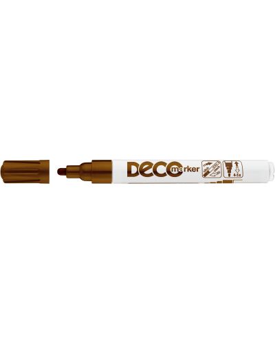 Μόνιμος μαρκαδόρος Ico Deco - Στρογγυλή μύτη,καφέ - 1