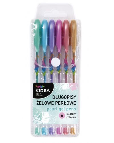 Στυλό μαργαριταριού gel  Kidea - 6 χρώματα - 1