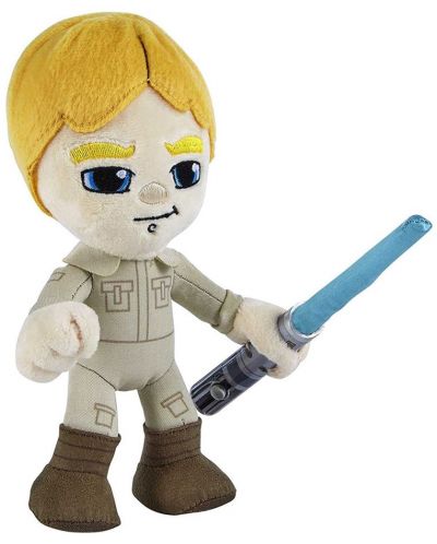 Λούτρινη φιγούρα Mattel Movies: Star Wars - Luke Skywalker with Lightsaber (Light-Up), 19 cm - 3