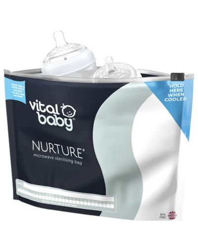Σακούλες για αποστείρωση σε φούρνο μικροκυμάτων  Vital Baby -5 τεμάχια - 1