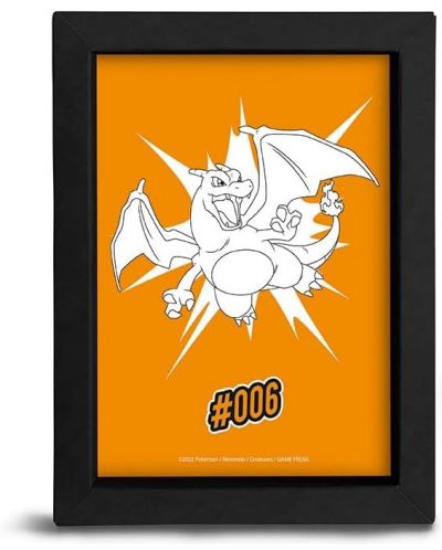 Αφίσα με κορνίζα  The Good Gift Games: Pokemon - Charizard (POP Color) - 1