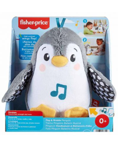 Λούτρινο παιχνίδι Fisher Price - Flap & Wobble Penguin - 6
