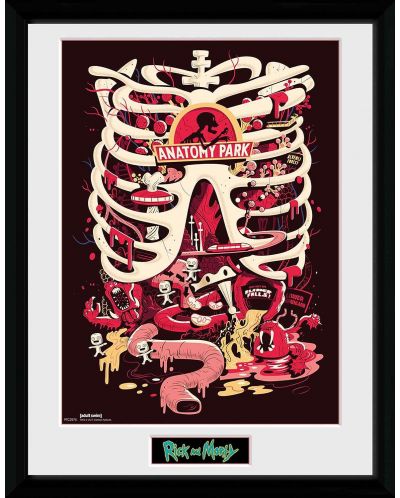 Αφίσα με κορνίζα  GB eye Animation: Rick & Morty - Anatomy Park - 1