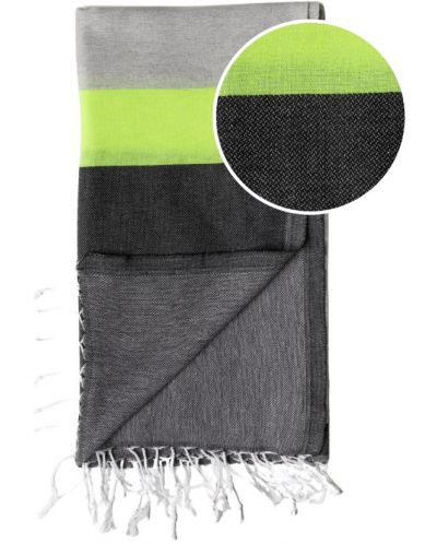 Πετσέτα θαλάσσης σε κουτί Hello Towels - Neon, 100 х 180 cm,100% βαμβάκι, πράσινο-μαύρο - 2