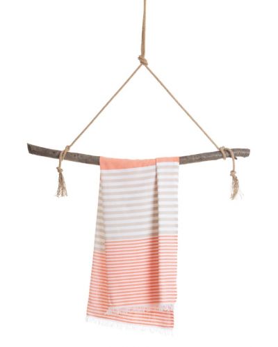 Πετσέτα θαλάσσης σε κουτί Hello Towels - Bali, 100 х 180 cm, 100% βαμβάκι, πορτοκαλί-μπεζ - 3