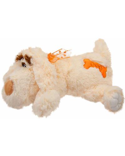 Λούτρινο παιχνίδι Amek Toys - Σκύλος ξαπλωμένος,μπεζ, 45 εκ - 1