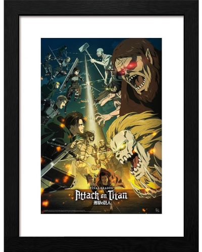 Αφίσα με κορνίζα GB eye Animation: Attack on Titan - Key Art 3 - 1