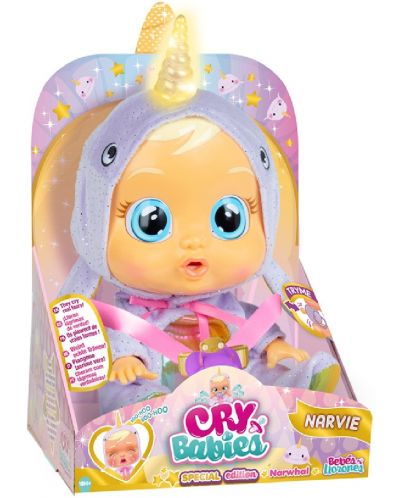 Κούκλα που κλαίει  IMC Toys Cry Babies Special Edition - Narvi, με ένα λαμπερό κέρατο - 1