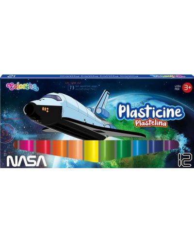 Πλαστελίνη Colorino - Nasa, 12 χρώματα - 1