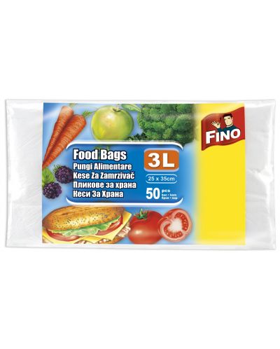 Σακούλες τροφίμων  Fino - Mikroten, 3 L, 25 х 35 cm,50 τεμάχια - 1
