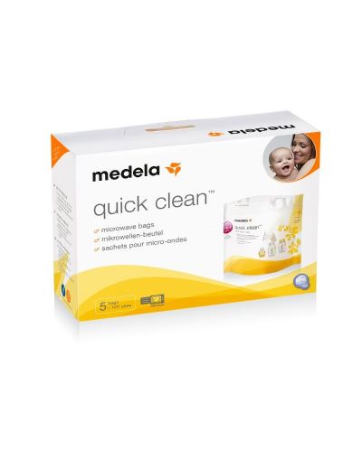 Σακούλες για αποστείρωση στο φούρνο μικροκυμάτων Medela - Quick Clean, 5 τεμάχια. - 2