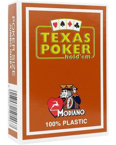 Πλαστικές κάρτες πόκερ Texas Poker - ώχρα - 1