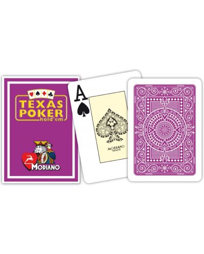 Πλαστικές κάρτες πόκερ Texas Poker - μωβ πλάτη - 2