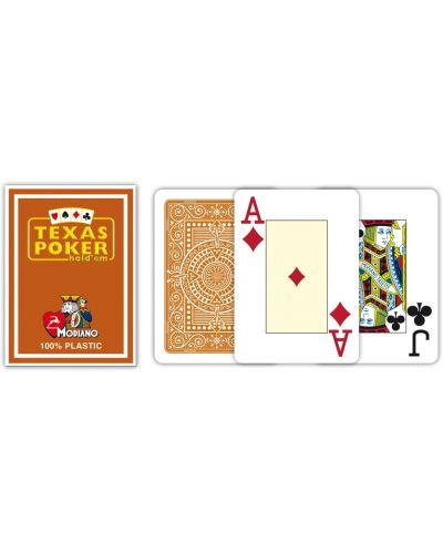 Πλαστικές κάρτες πόκερ Texas Poker - ώχρα - 2