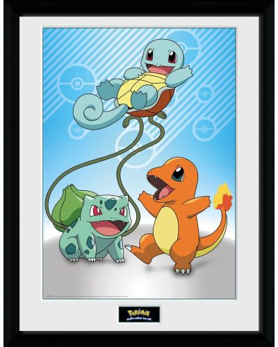 Αφίσα με κορνίζα GB eye Games: Pokemon - Kanto Starters - 1