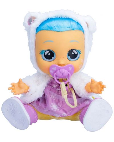 Κούκλα που κλαίει με δάκρυα IMC Toys Cry Babies -Crystal, άρρωστο μωρό, μωβ και λευκό - 4