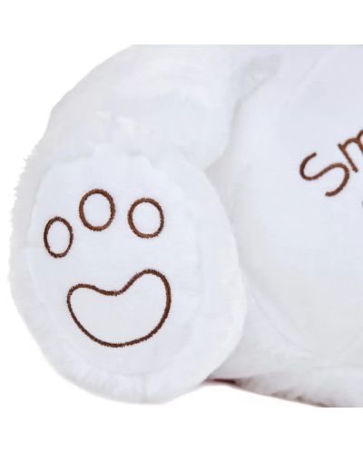Λούτρινο αρκουδάκι Tea Toys - Smile on, 40 cm, λευκό - 3