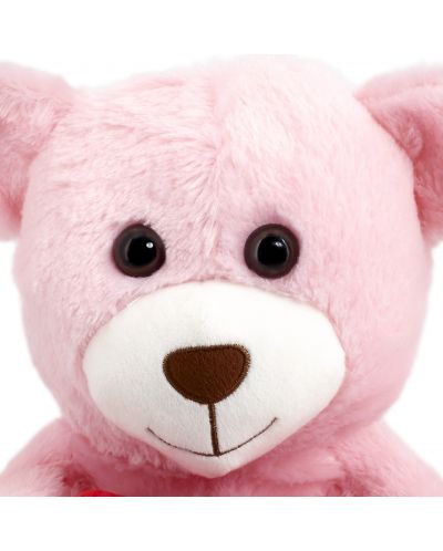 Λούτρινο αρκουδάκι  Tea Toys - με καρδιά, 33 εκ., ροζ - 2
