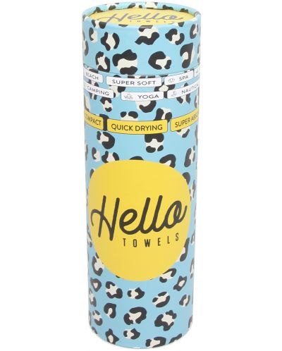 Πετσέτα θαλάσσης σε κουτί Hello Towels - Palermo, 100 х 180 cm,100% βαμβάκι, μπλε-κίτρινο - 4