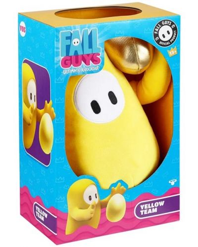 Λούτρινη φιγούρα Moose Toys Games: Fall Guys - Yellow Team, 30.5 cm - 2