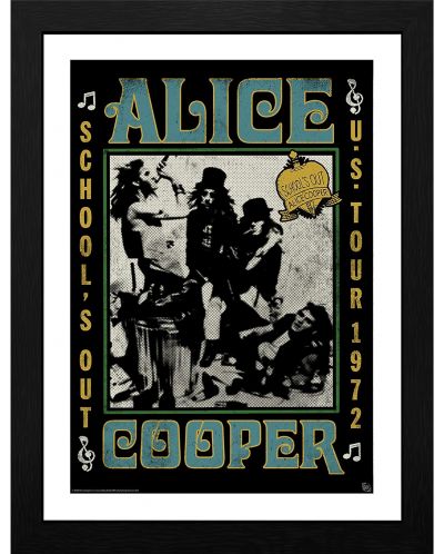 Αφίσα με κορνίζα  GB eye Music: Alice Cooper - School's out Tour - 1